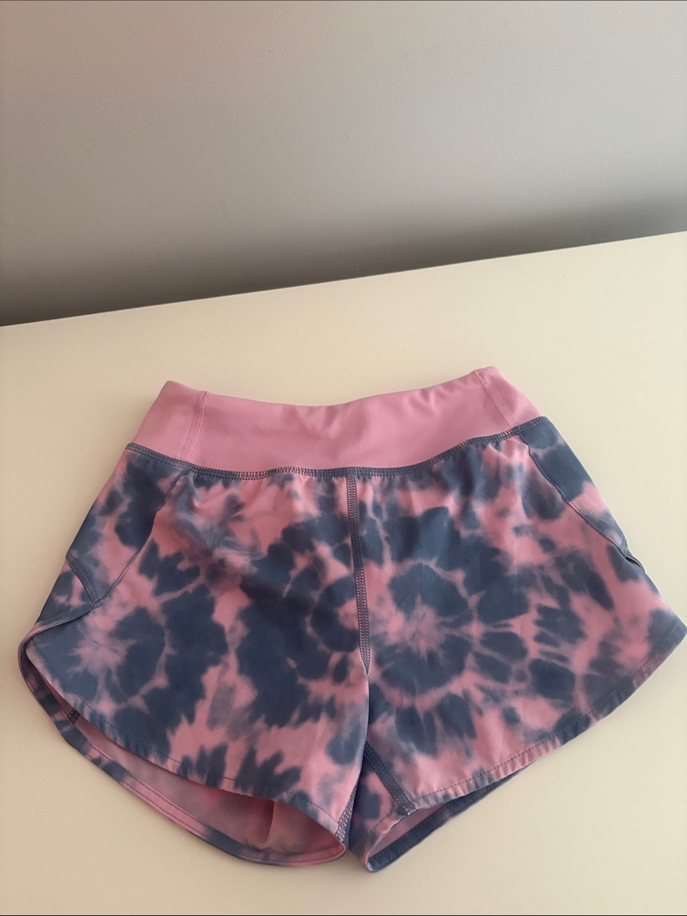 Athleta Pink and Blue Tie-Dye Girls' Active Shorts